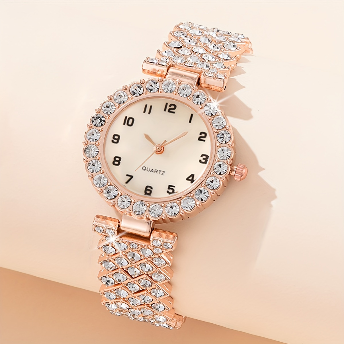 Rhinestone Decorated Quartz Watch & Jewelry Sets For Girls - Temu