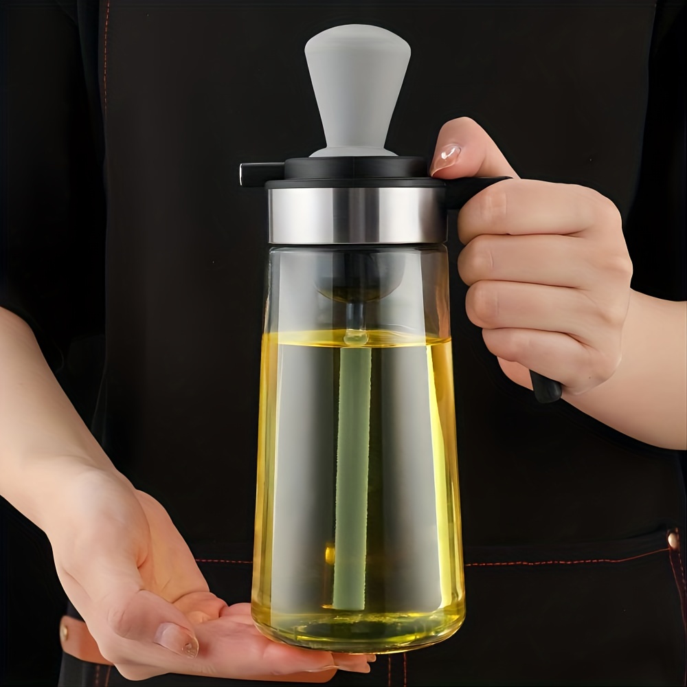 Oil Dispenser With Brush Glass Olive Oil Dispenser For - Temu