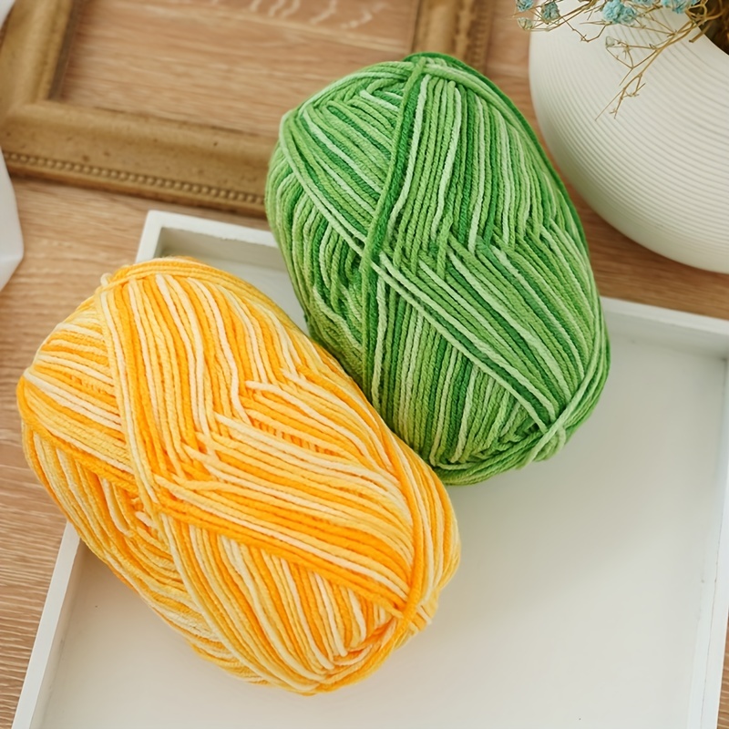 32m Solid Color Soft Crochet Yarn Knitting Thread Cloth Thread DIY Crafts  Cotton Wool Knitting Carpet Handbag Hands Kitting Yarn