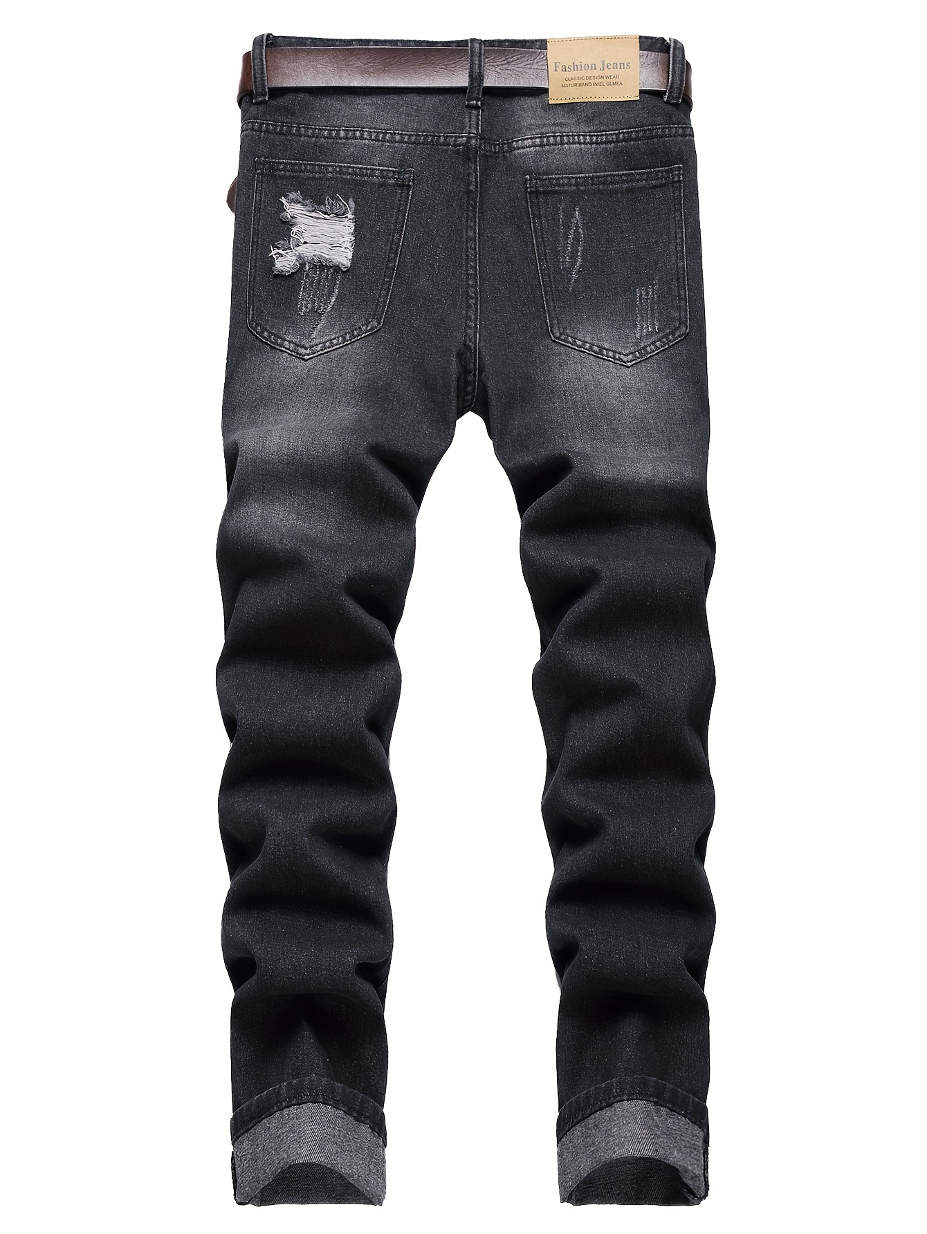 Ripped Jeans Black, Men's Clothing & Fashion