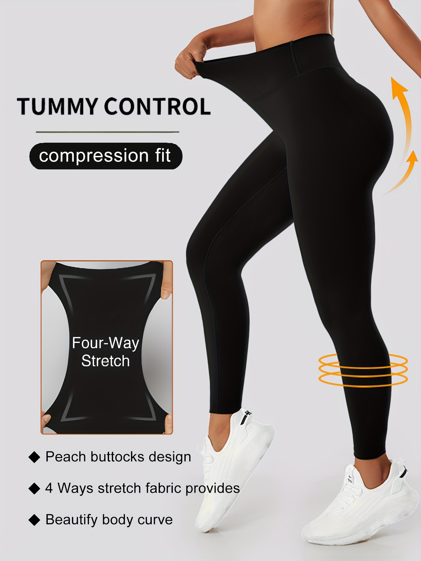 Tummy Control Butt Lifting Sports Capri Leggings High - Temu Canada