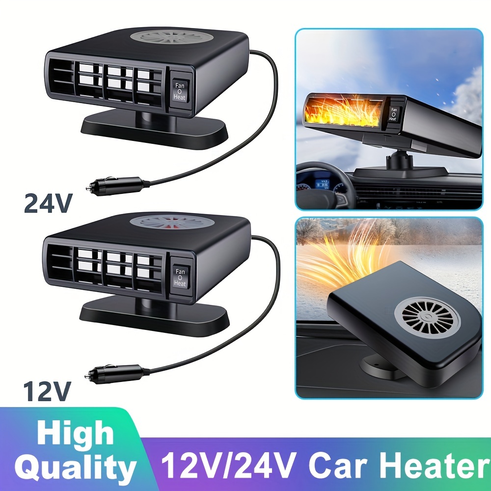 New 12v/24v Car Auto Heating Fan Portable Electric Heater Heating Cooling  Fan Defroster Demister For Cars Trucks Car Electronics