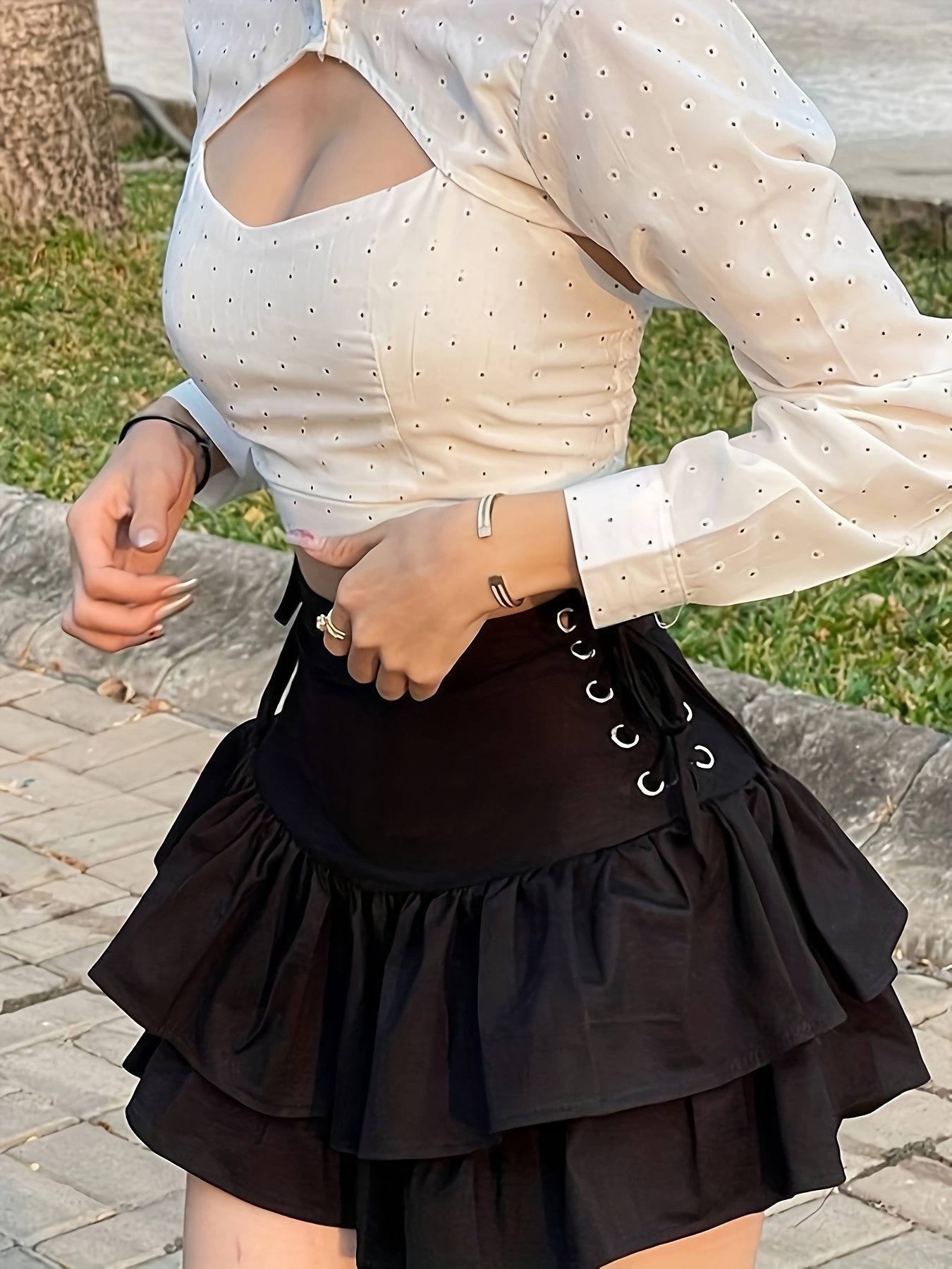 Falda Lentejuelas Cintura Alta Elegante Mini Falda Brillante - Temu Mexico