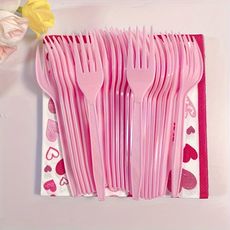 25 Piezas Cubiertos Desechables Plástico (tenedor Cuchara - Temu