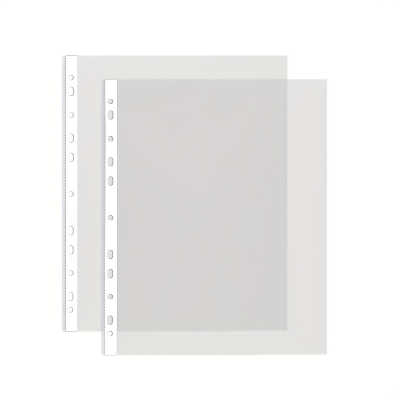6c Thickened Paper Protectors Clear Heavy Duty Plastic Page - Temu
