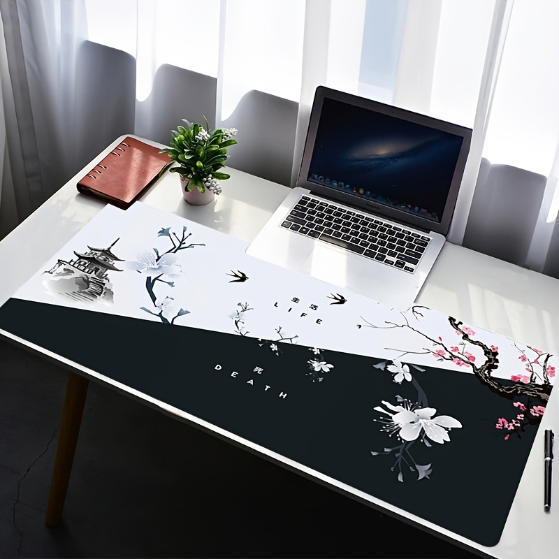 LuGeKe Classic Japanese Anime PU Leather Large L Mouse Pad for Desk,Long  Gaming Keyboard Mouse Pad,Waterproof Computer Desk Writing Mat,Office Desk
