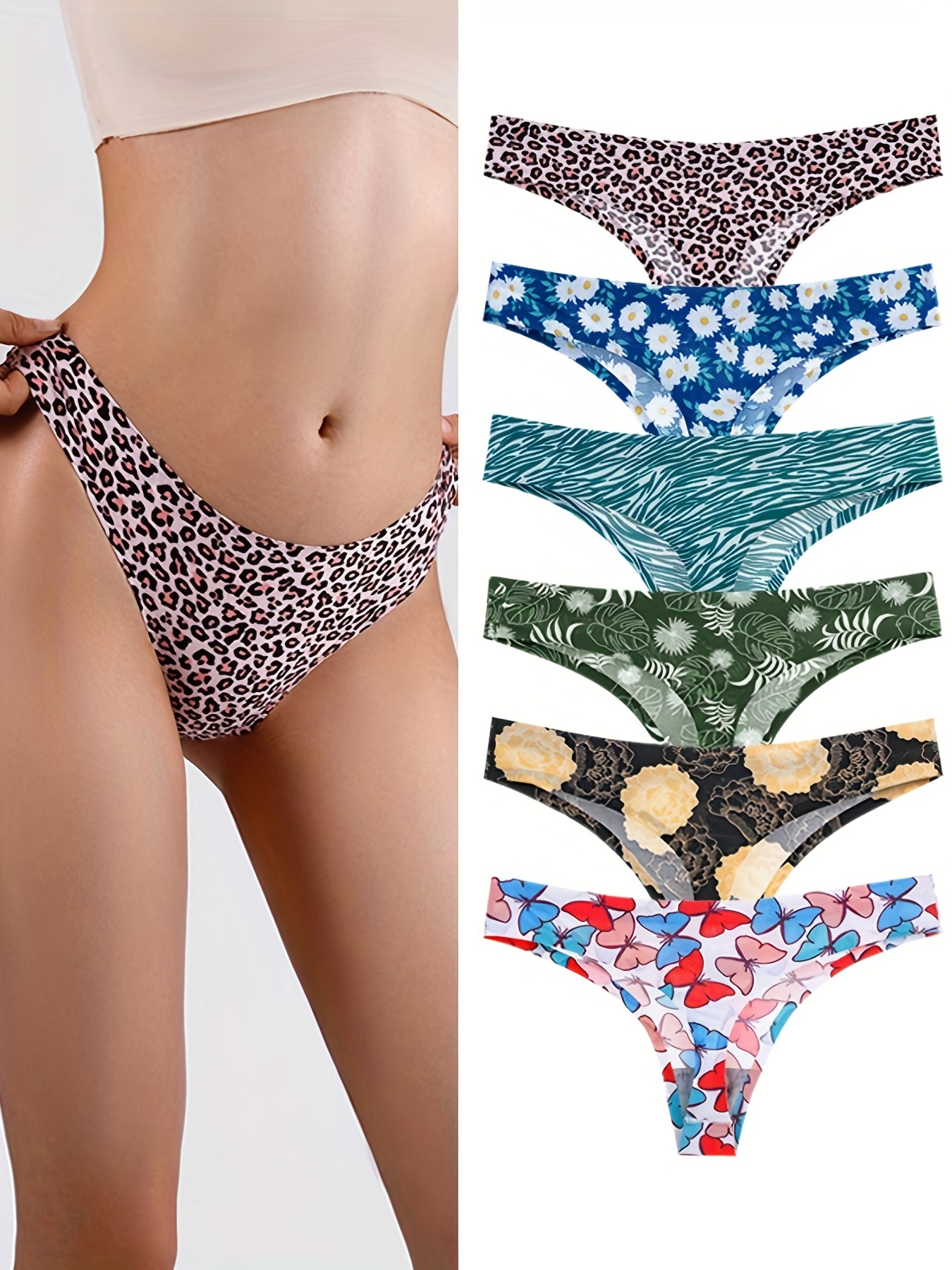 7Pcs Mon-Sun Printed Daily Thong Panties, Breathable & Comfortable Low  Waist Panties, Women's Lingerie & Underwear