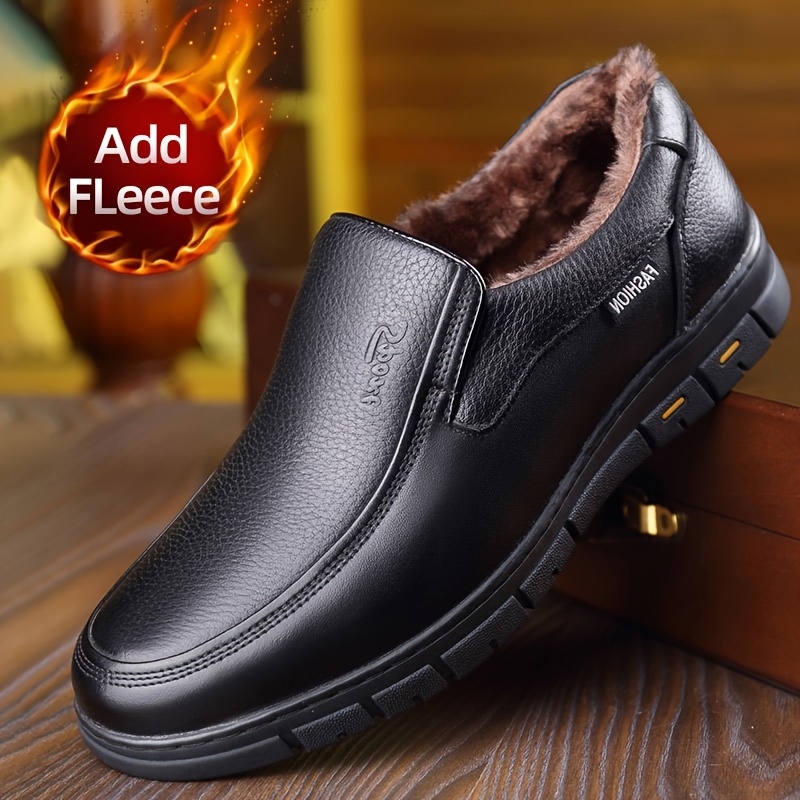 Men's Shoes Autumn New Genuine Leather Casual Shoes Men Middle-aged Frosted  Cowhide Slip-on Men Business Loafers