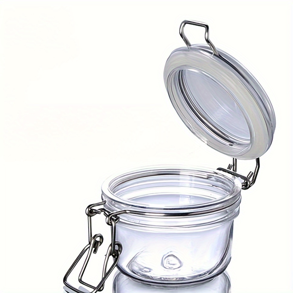 Round Clear Wide mouth Leak Proof Plastic Container Jars - Temu