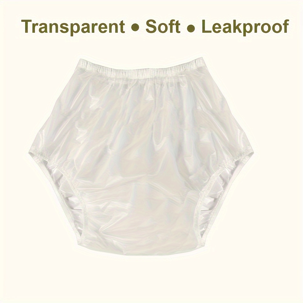 High Waist Transparent Pvc Plastic Underwear Adult Diaper - Temu Canada