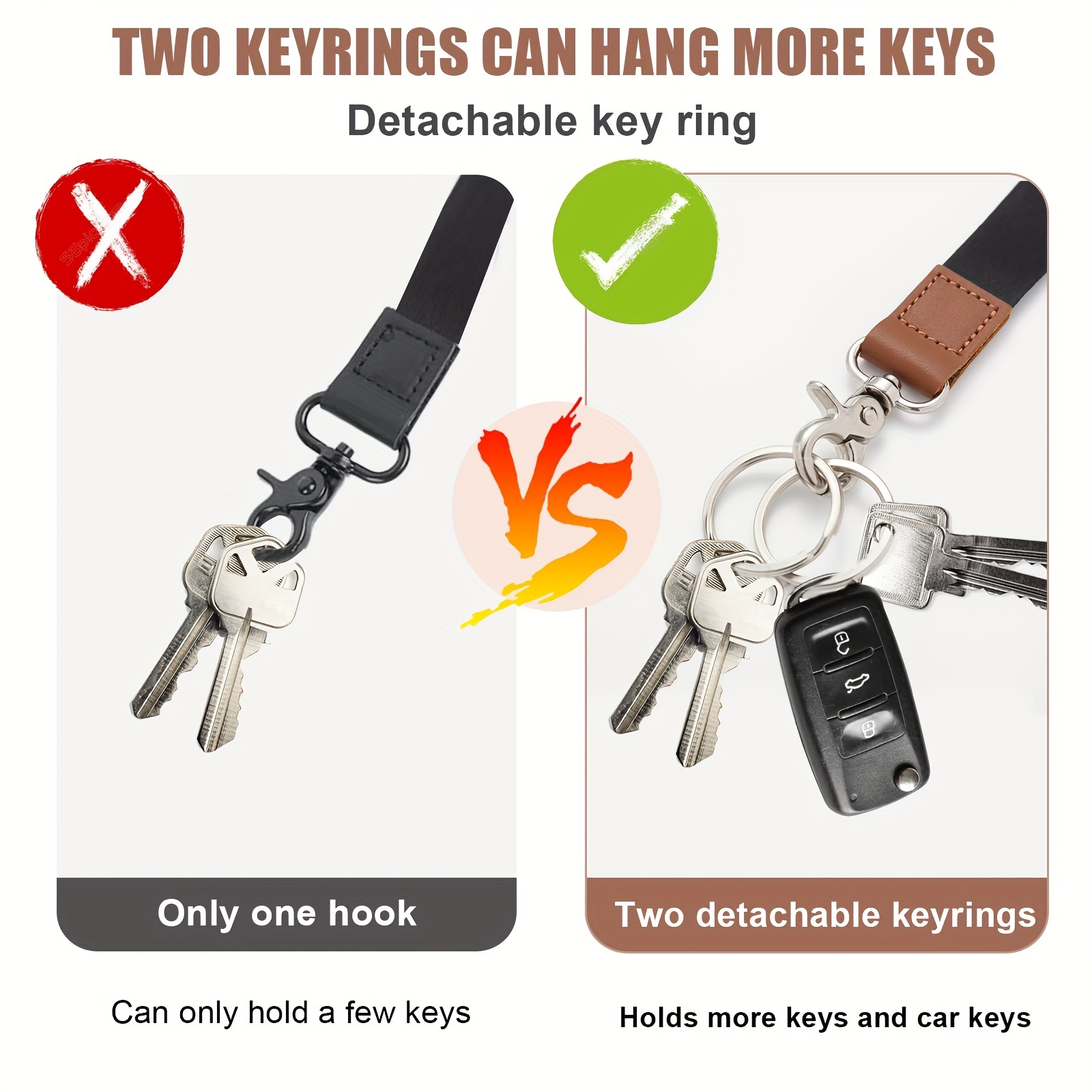 Magik 3-6 Pcs Metal Car Key Chain Key Ring Business Keychain Creative Alloy  Key Fob