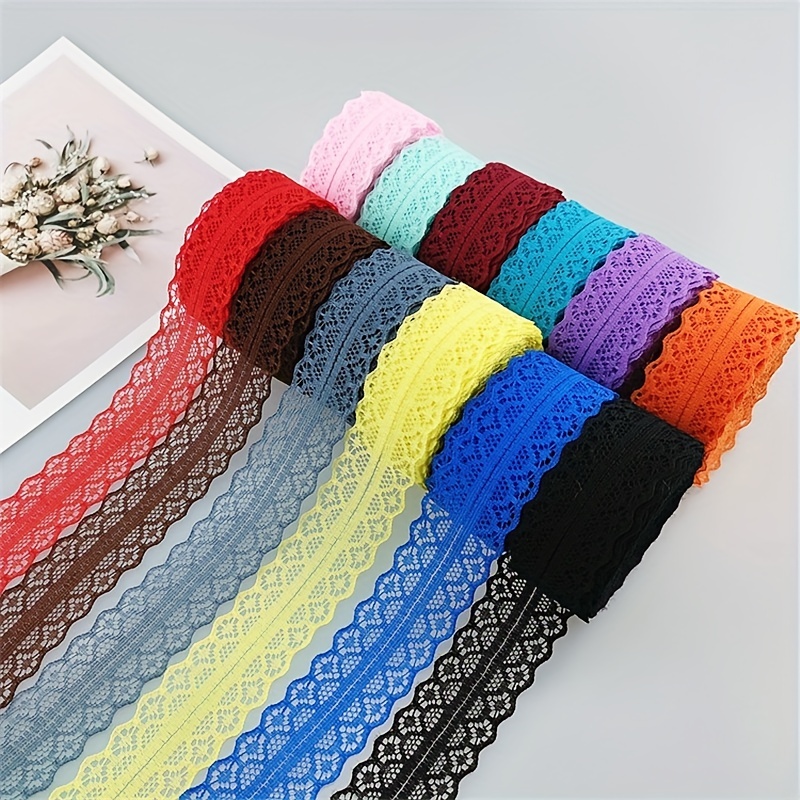 10 Yards Lace Trim Colorful Lace Ribbon For Sewing Gifts - Temu