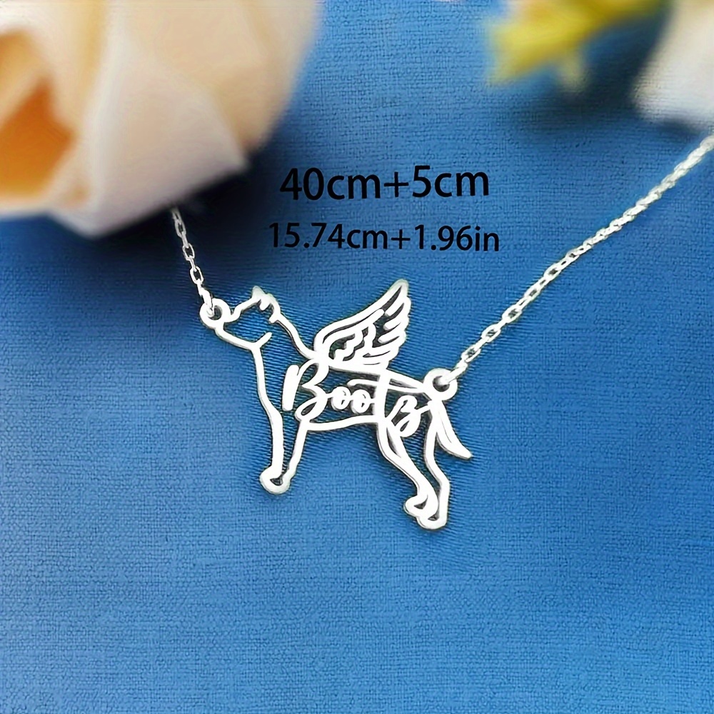 Pet hot sale silhouette necklace