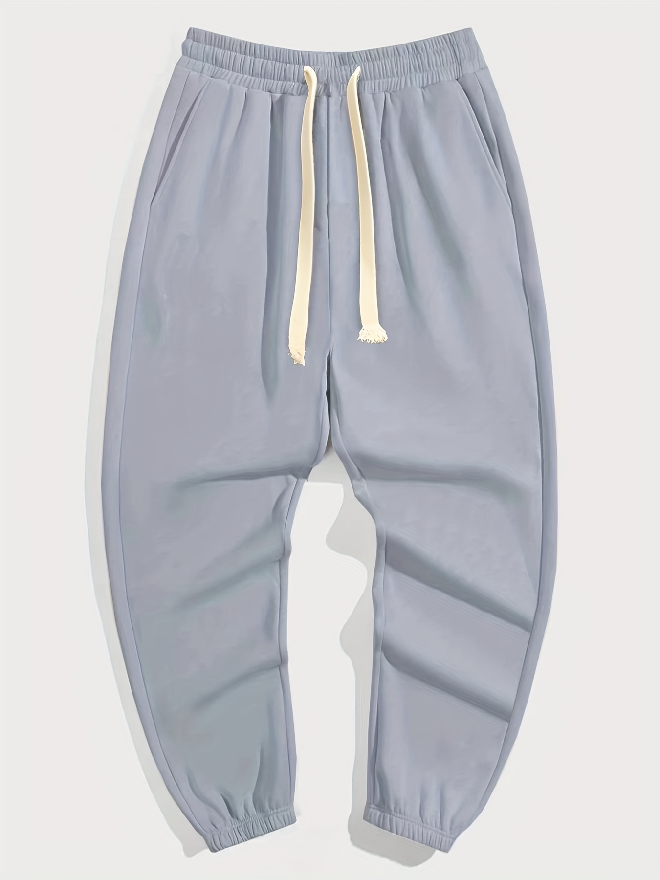 Anime Cloud Print Drawstring Sweatpants Loose Fit Pants Men Spring Autumn