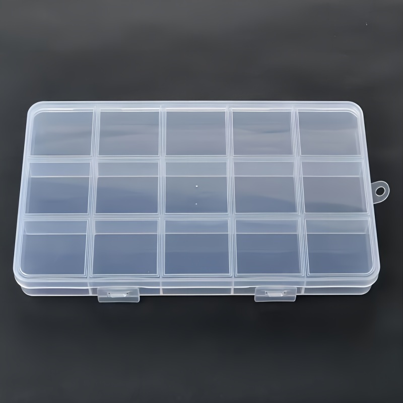 Thickened Fixed grid Plastic Storage Box Transparent Jewelry - Temu Kuwait