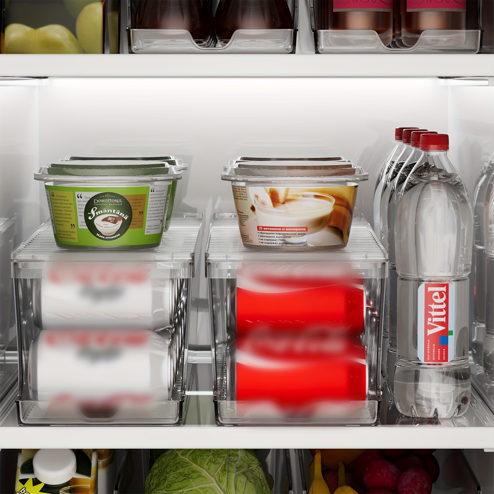 Organizador Apilable Latas Refresco Refrigerador Dispensador - Temu