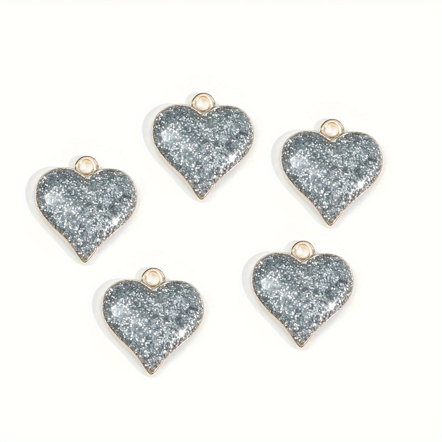 48 Breloques PandaHall En Forme De Cœur Émail - Pour Création Bijoux, Pâques, Cadeaux