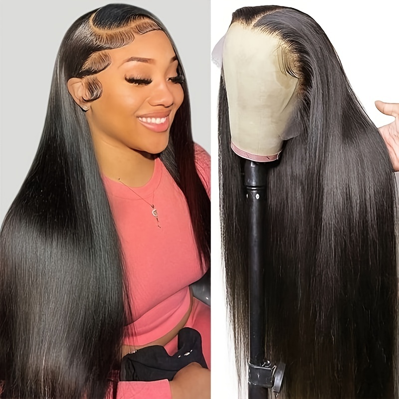  Long Human Hair Wigs Remy Straight T Part Lace Frontal Wigs  Glueless 150% Density Bleached Knots Two Tone Brown to Blonde Hair Wig For  Black Women (20 inches) : Beauty