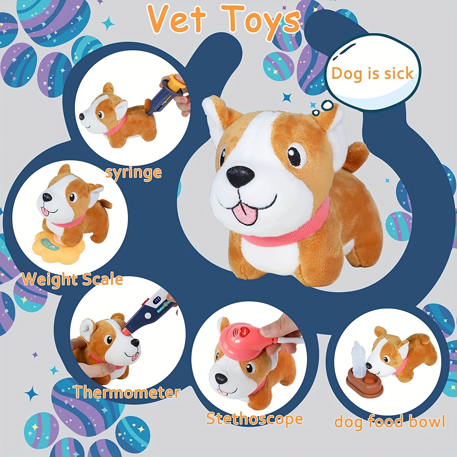 Vétérinaire vétérinaire pour animaux de compagnie Jouet Clinique vétérinaire  et kit de médecin pour les enfants âgés de 3 à 6 ans