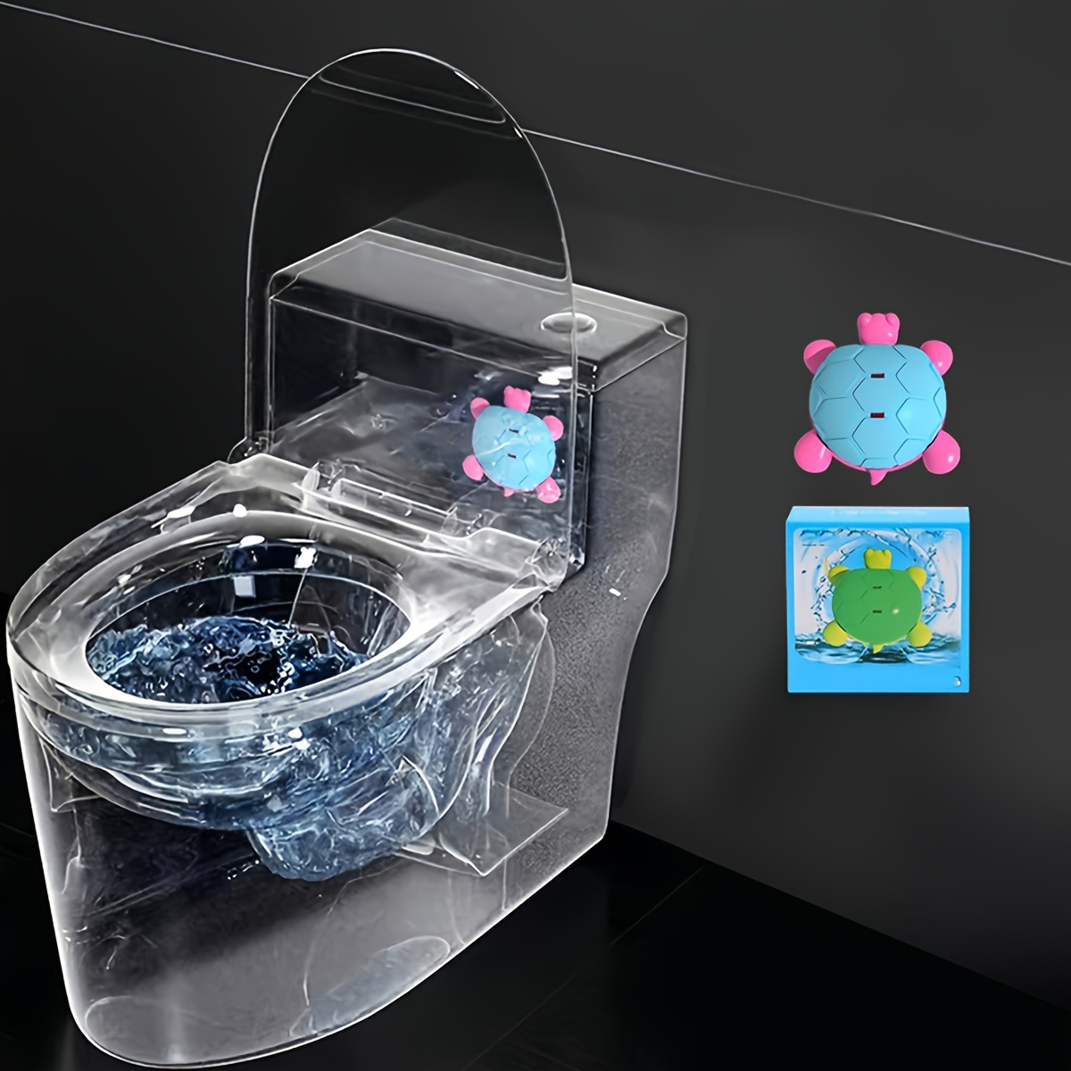 turtle shaped toilet cleaner fragrant residue free gel for powerful stain odor removal in bathrooms details 2