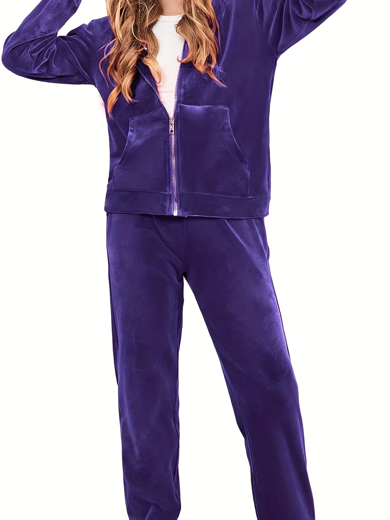 Women Sweatsuit Set Velour Zip Up Hoodie and Pants 2 Pieces Sports  Tracksuits : : Clothing, Shoes & Accessories