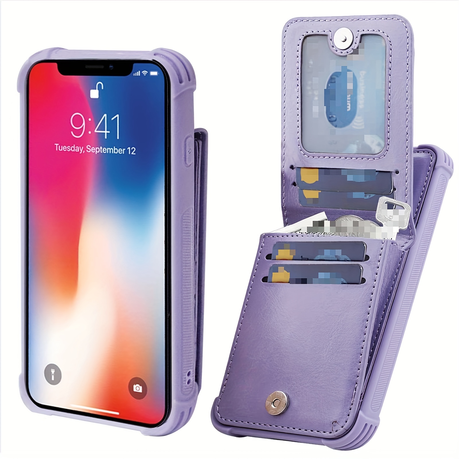 Pour Magsafe Magnetic Leather Card Clip Magnetic Wallet Card Pour IPhone 14  Pro Max 13 12 Pro Holder Bag Accessoires De Boîtier De Téléphone - Temu  Belgium