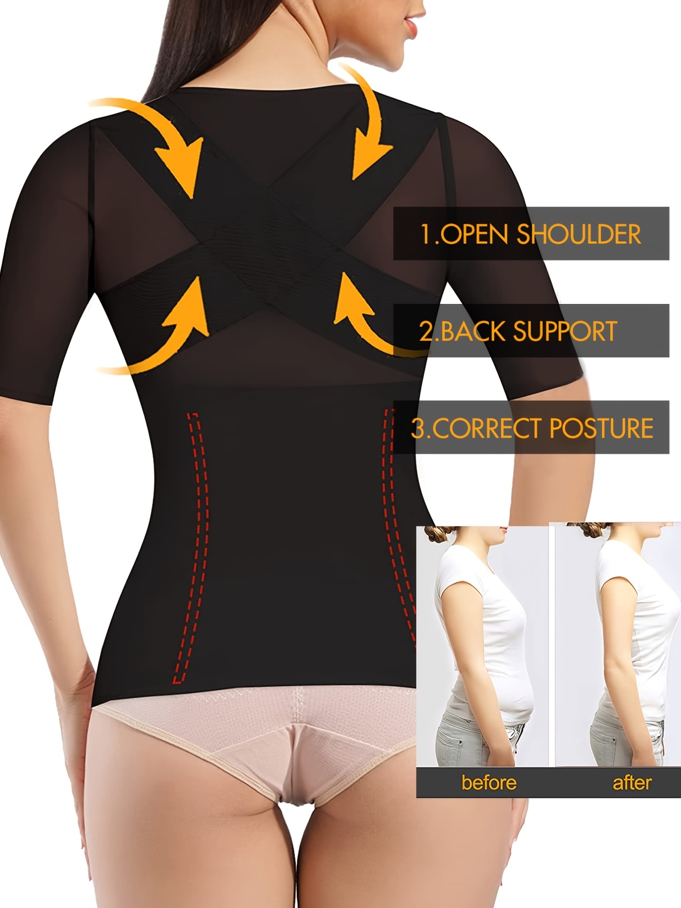 Gotoly Underbust Corset Tops Waist Trainer Tummy Control Shapwear Slimming  Body Shaper(Black X-Large)