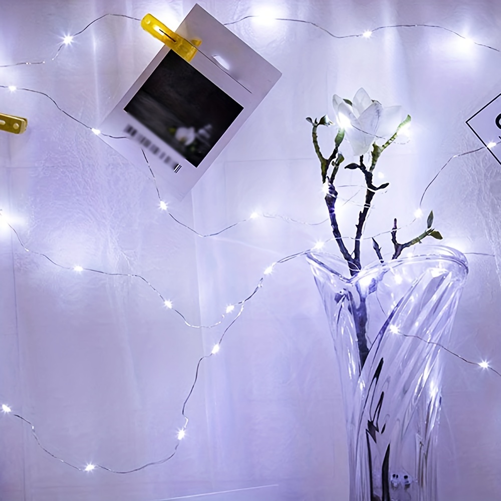 HYAL LUZ 10 Pack 2m Fée Lumière 20 LED à piles de lumières féeriques  étanche Fil de cuivre Starry cordes pour le DIY décoration de noël fête de  mariage (Blanc Chaud) 