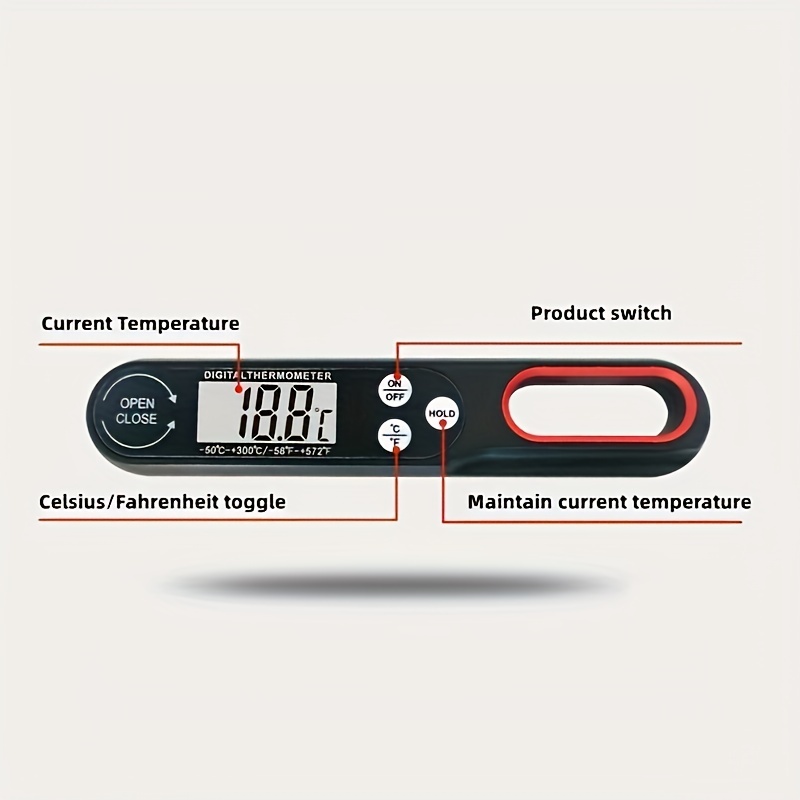 Tp-101 Digital Meat Thermometer For Cooking Food Kitchen Bbq Probe Water  Milk Oil Liquid Oven Temperature Measurement For Large Restaurant Kitchen,  Digital Temperature Sensor Meter (battery Included) - Temu