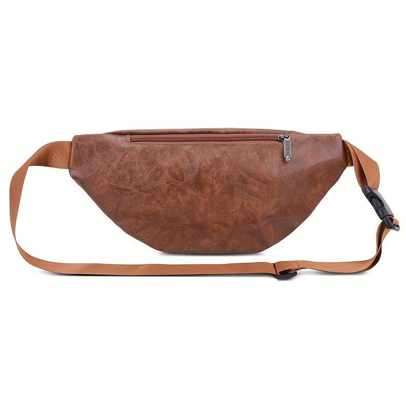 Men Leather Waist Bag, Travel Waist Pack, Chest Messenger, Men's Bags