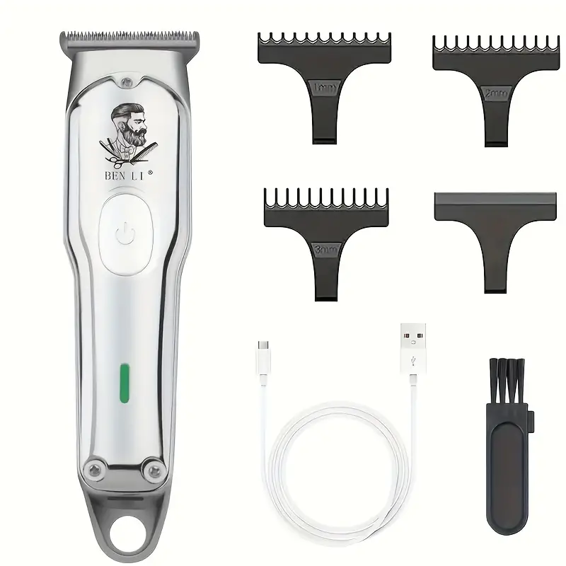 hair clippers for men cordless hair cutting kit with 4 combs led display low noise professional beard trimmer barber clippers hair cutting kit details 9