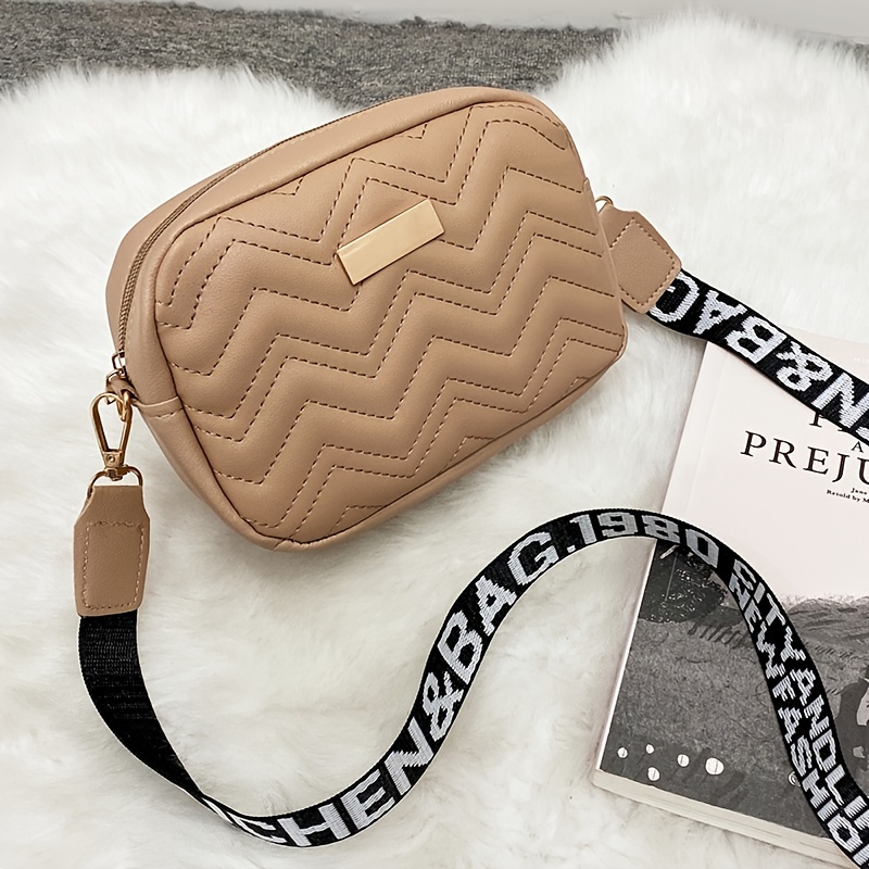 Wave Quilted Square Shoulder Bag Crossbody Bag 6