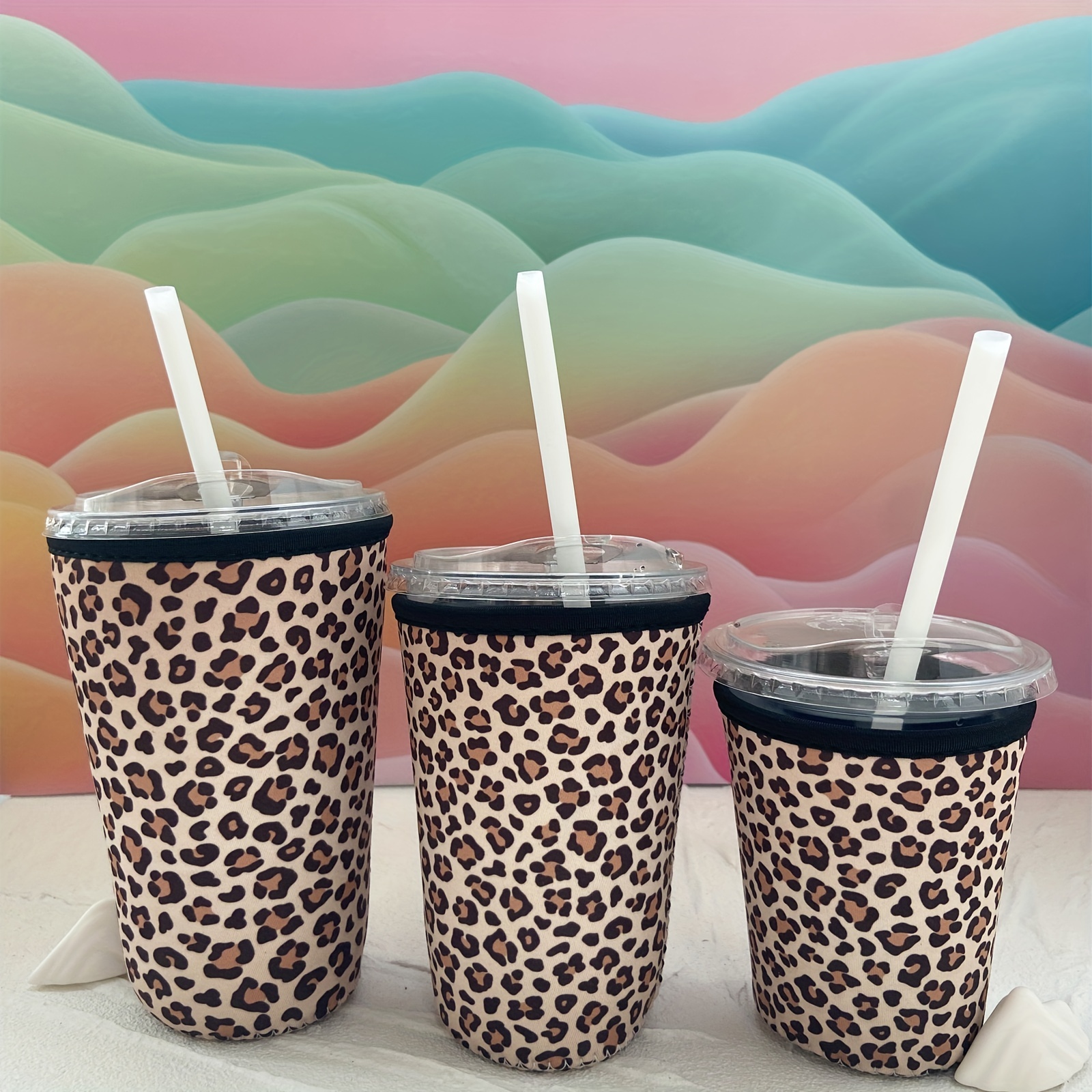 Iced Coffee Sleeve For Cold Coffee Cup - 3 Pack - Drink Sleeve For Ice  Coffee Cups Reusable Cup Sleeves For Cold Drinks - Neoprene Cup Sleeve  Coffee