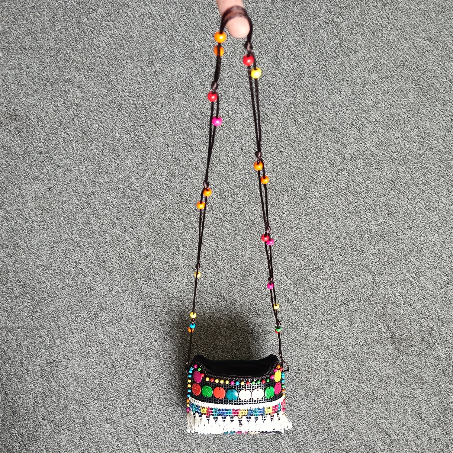 Custom Beaded Cross Body Bag