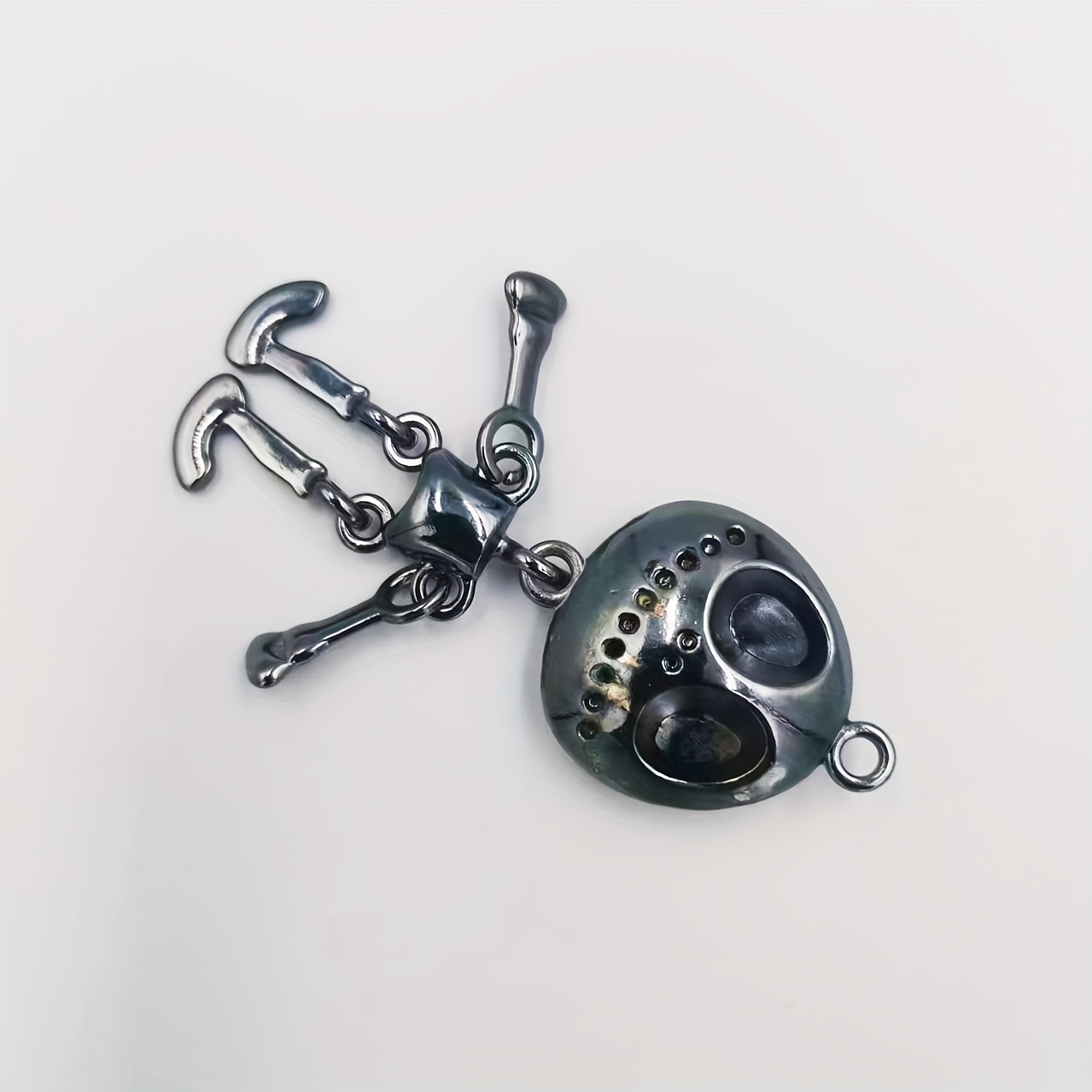 Skull Man Gun Keychain DIY Accessory