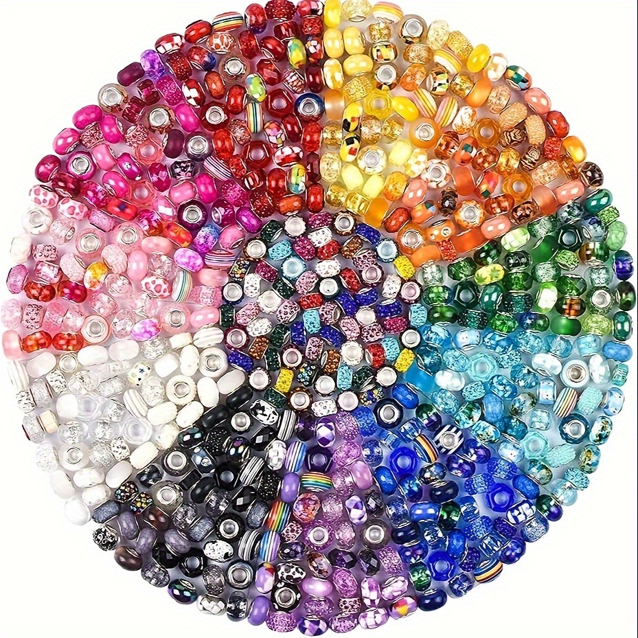 Large Hole Beads Jewelry Making Bulk Spacer Beads Mixed - Temu