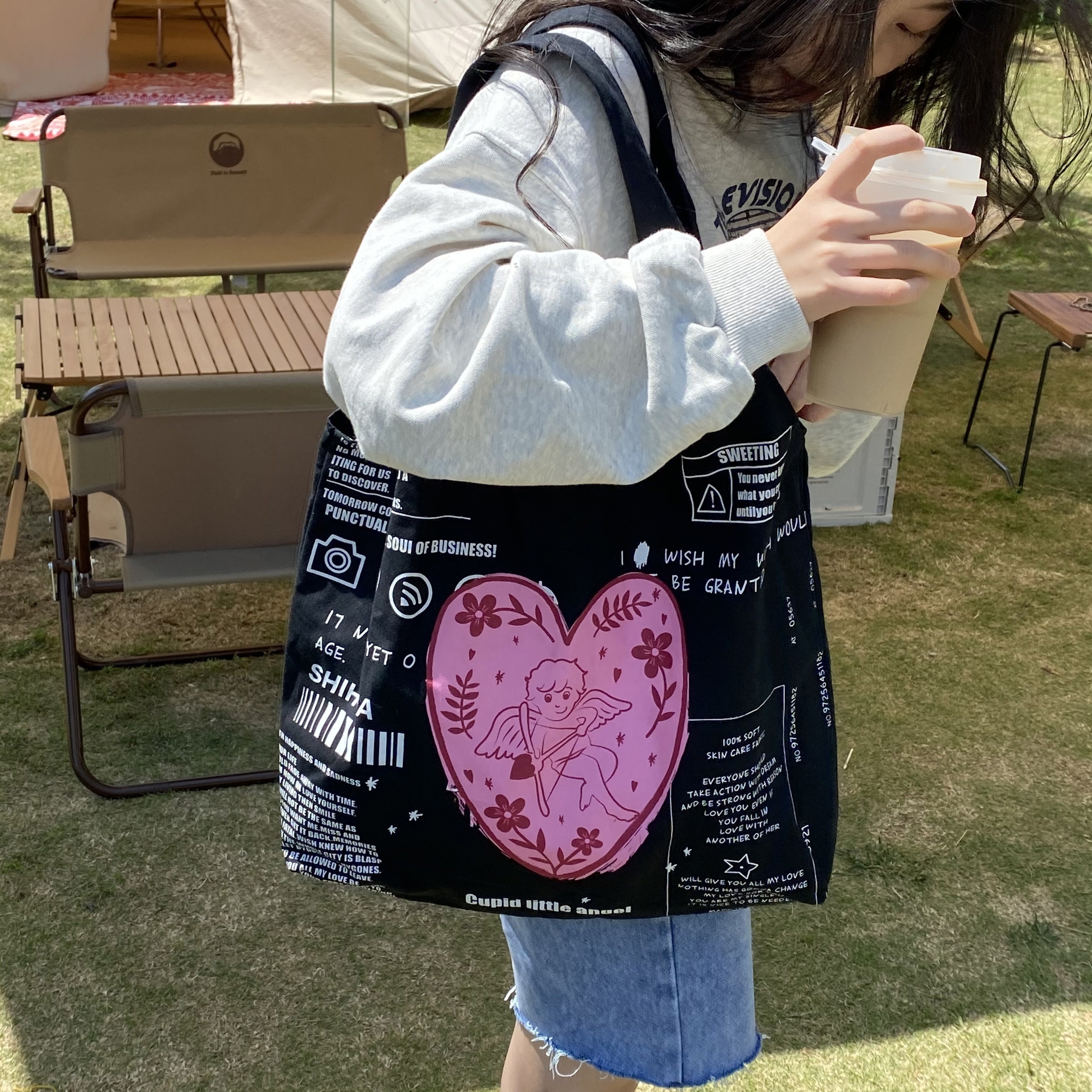 New Fashion Cool Dark Harajuku Style Denim Bag Pink y2k Star Chain Women's  Bag Underarm Bag Tote Bag Purses Handbags baguett - AliExpress