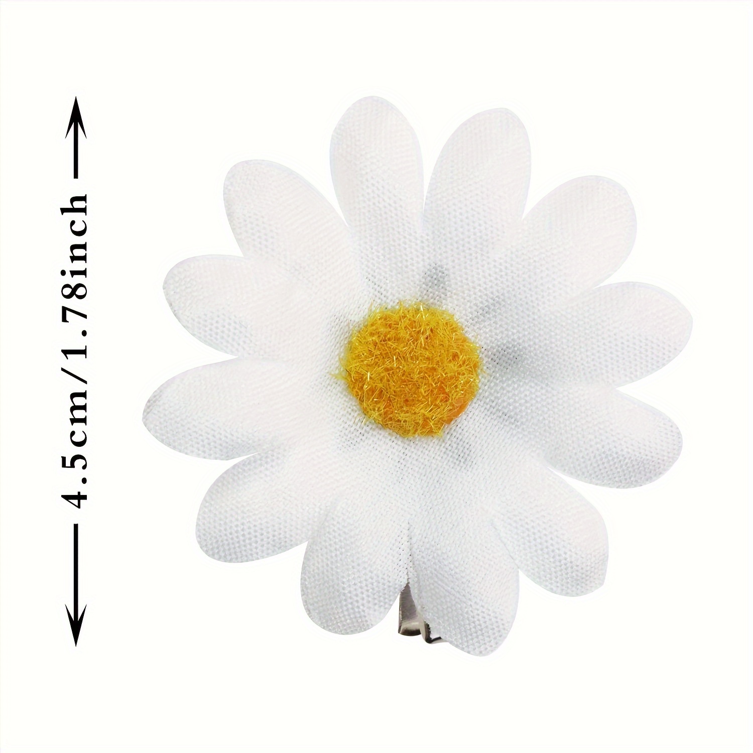 Big White Daisy Hair Pin Accessories Summer Wedding Daisy Flower Hairpin  Camomile Hair Decoration Girls Floral Bridal Hair Accessories 