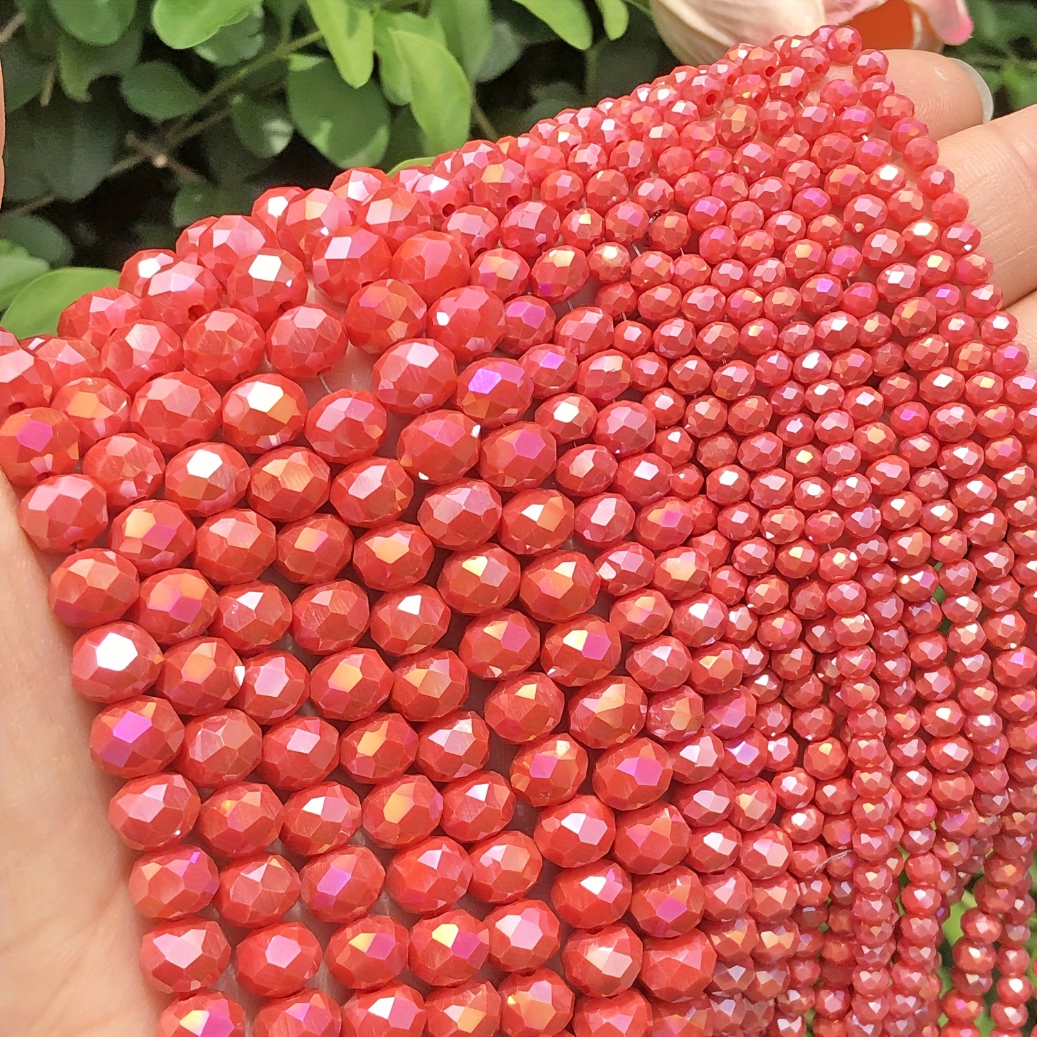 Red Crystal Beads Plated Half Wine Red Faceted Glass Beads Loose Beads For  Diy Bracelet Necklace Jewelry Accessories - Temu Spain