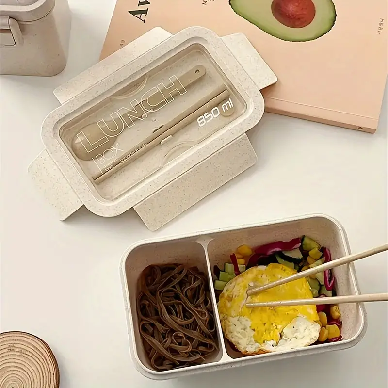 Portable Lunch Box, Large Capacity Bento Box, Microwave Oven Meal