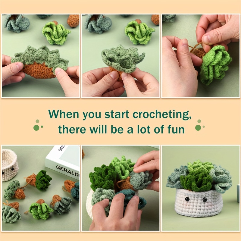 Crochet Kit Beginners Hanging Potted Plants Crochet Kit - Temu