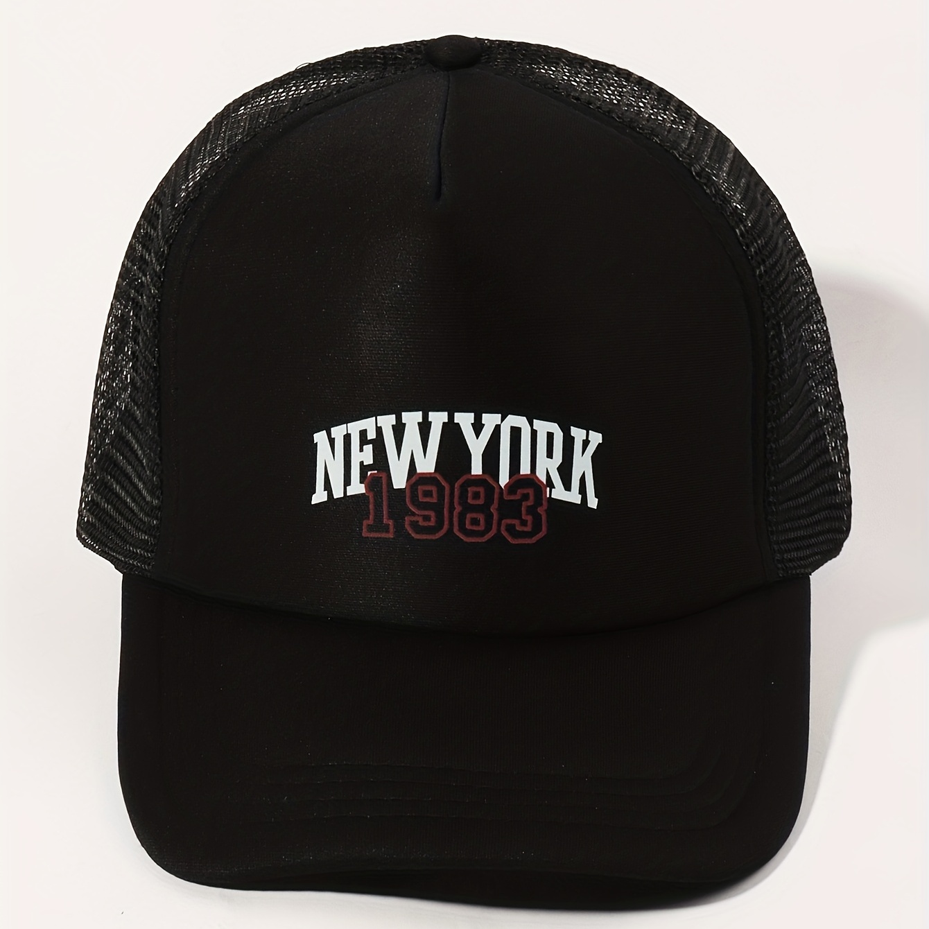 NY1983 Trucker Hat Baseball Cap Adjustable Mesh Sunshade Dad Hat