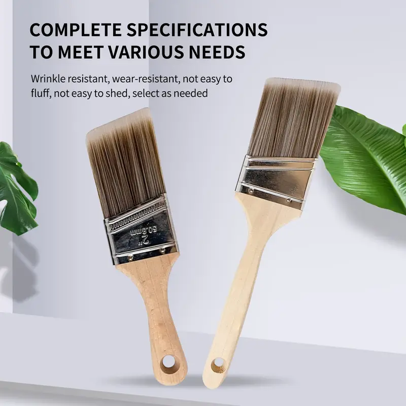 Paint Brushes Treated Wood Handle Professional Paint Brushes - Temu