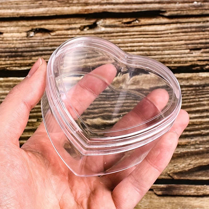 Heart shaped Storage Box Transparent Plastic Storage - Temu
