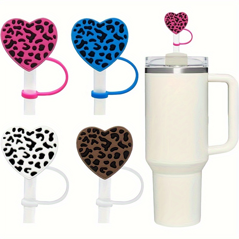  10pcs Silicone Flower Straw Toppers - Reusable Covers and Caps  for 9-10mm Straws - Fits Stanley 30 & 40oz Cups: Home & Kitchen