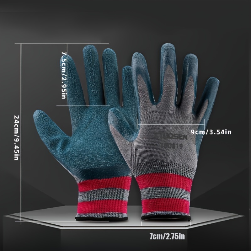 Rubber Labor Protection Gloves Wear resistant Oil resistant - Temu