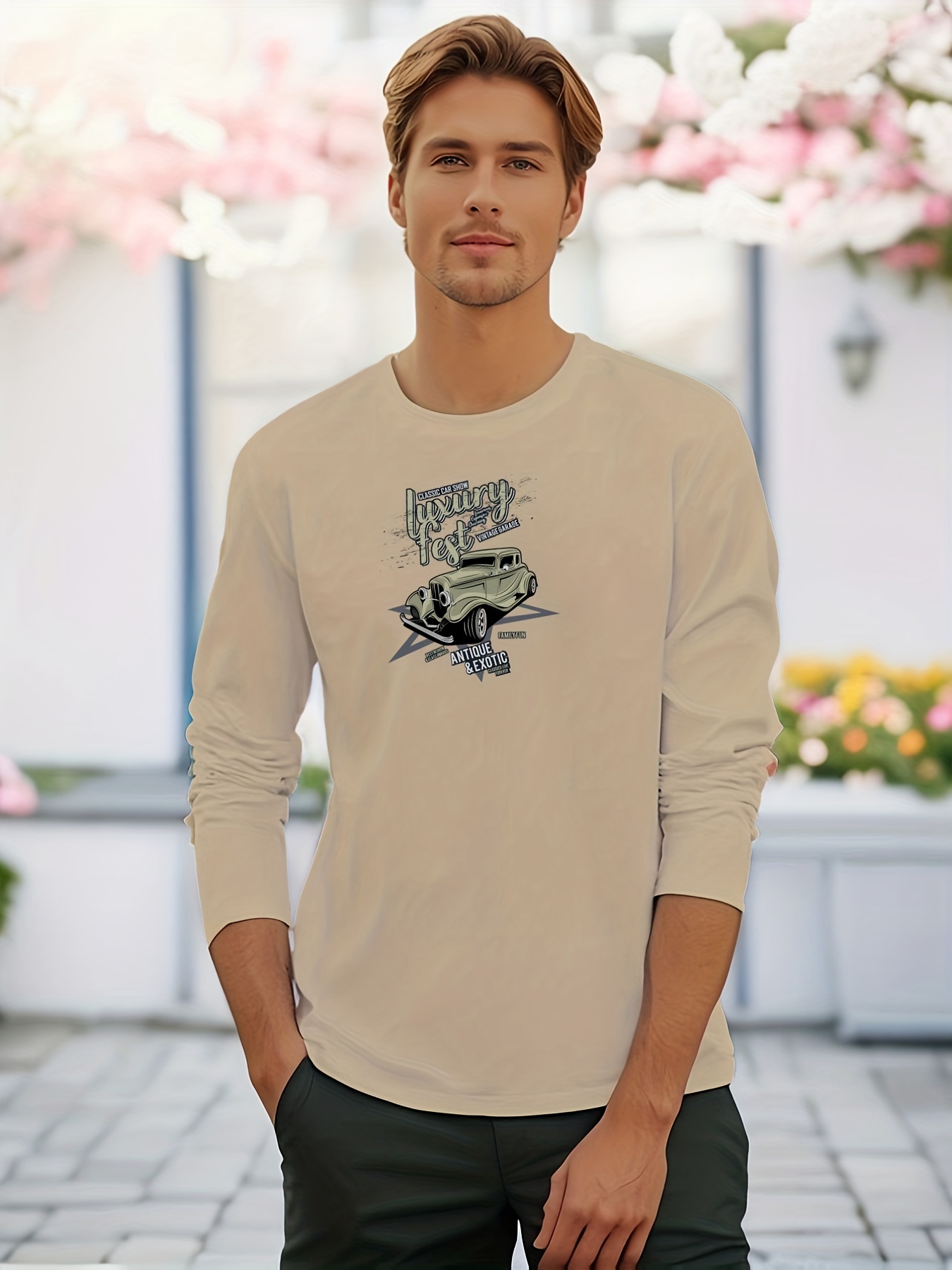 Long-Sleeved Graphic Shirt - Luxury Green