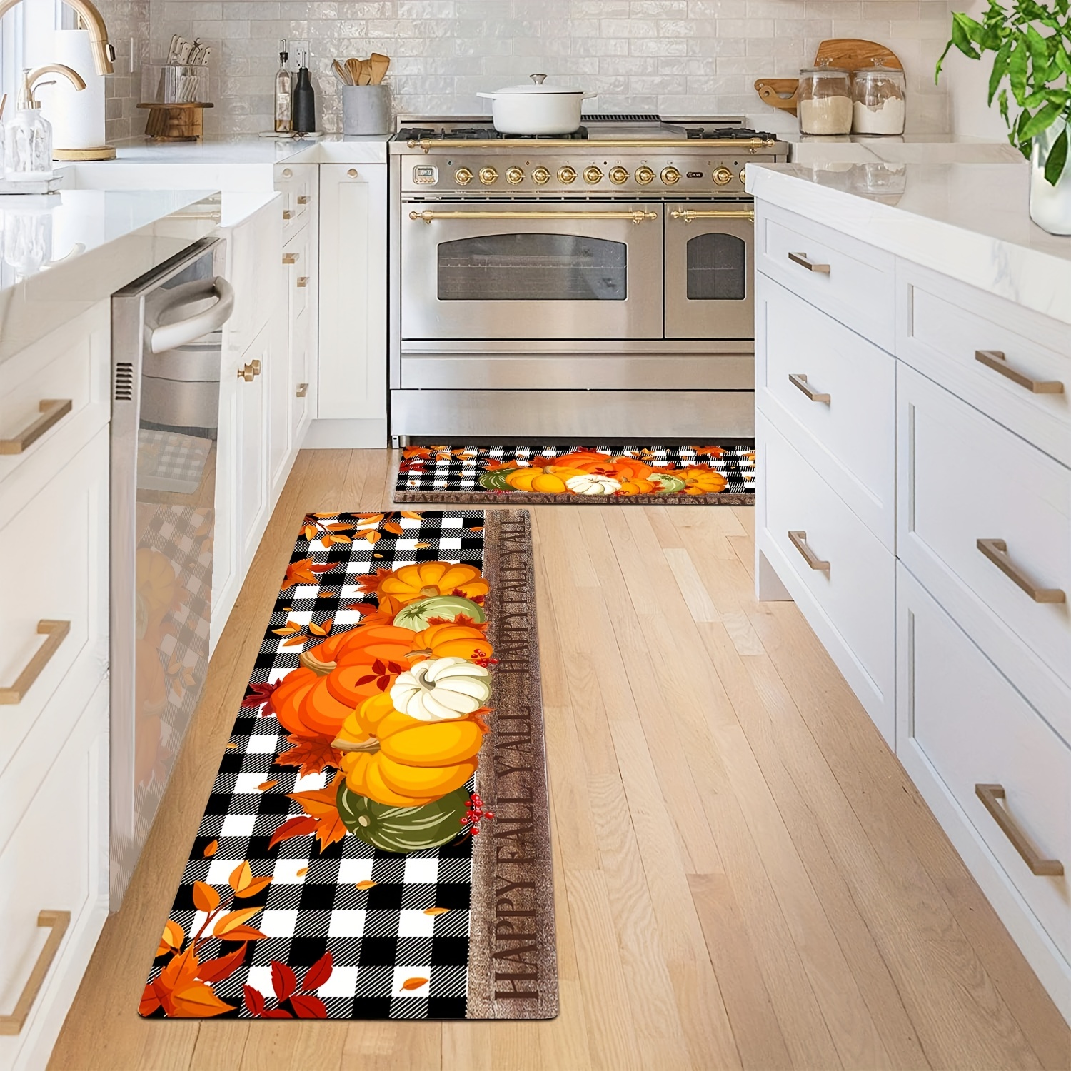 Fall Dish Drying Mat for Kitchen Counter Hello Pumpkin Drying Pad