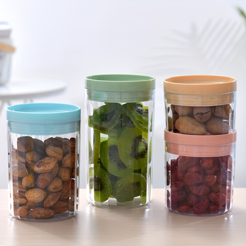 Clear Vertical Striped Food Storage Containers With Lids - Temu