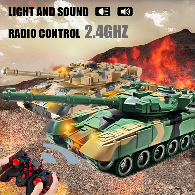 1/32 Rc Tank 2.4GHz Modèle de char télécommandé avec tourelle